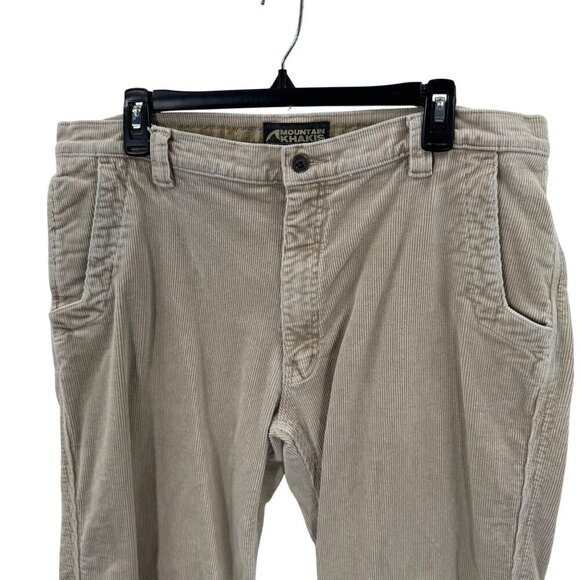 Mountain Khakis Tan Corduroy Pants Mens Size 38x33 Relaxed Fit Durable Casual - Picture 5 of 9